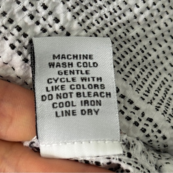 Habitat clothes to live in size small button down shirt white black spots - Picture 9 of 10